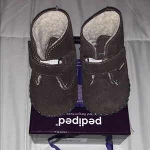 Pediped brown suede shearling boots